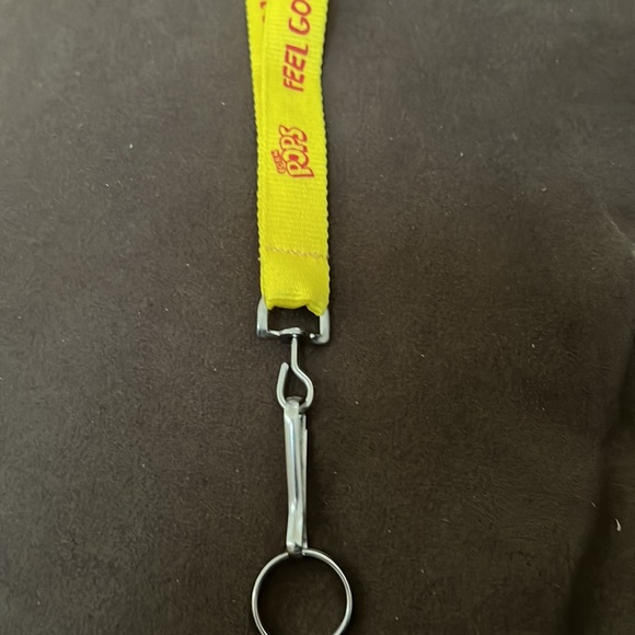 Kellogg’s Corn Pops cereal Lanyard key chain, yellow with red print New - Picture 14 of 16